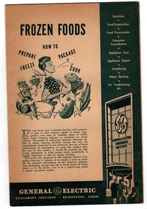 Vintage - Frozen Foods Book by General Electric - Picture 1 of 4