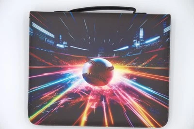 Álbum de carpetas de tarjetas de béisbol-nuevo-900 tarjetas-piel sintética-bolsillo de red en el interior Foto 1 de 4