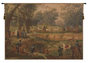 Chase Napolean French War Design Battle Scene Woven Tapestry Wall Hanging NEW - Bild 1 von 5