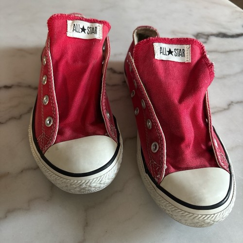 SNEAKER BASSE CONVERSE ALL STAR UNISEX IN TELA ROSSA TAGLIA 3