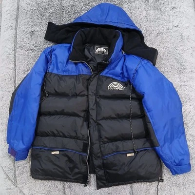 XL Chaqueta de Plumón Southpole Vintage Puffer Años 90 Y2K Hip Hop Streetwear Azul Negro Foto 1 de 4