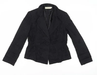 Simon Jeffery Women's Black Blazer Jacket Size 12 — 第 1/4 张图片