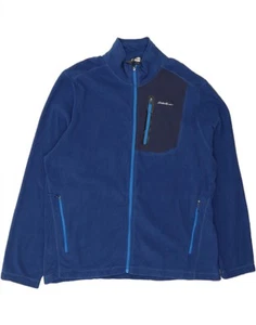 EDDIE BAUER Mens Fleece Jacket UK 44 2XL Blue Polyester DB20 - Picture 1 of 3