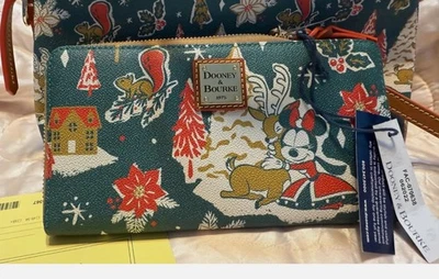 NUEVA Cartera Muñequera Disney Dooney & Bourke Mickey & Minnie Mouse Navidad 2022 Foto 1 de 3