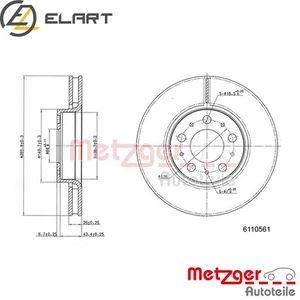 2x BRAKE DISC 6110561 FOR VOLVO S80 XC70/Cross/Country V70/II S60 D 2.4L 5cyl - Picture 1 of 7