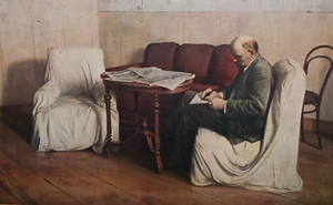 Isaak Brodsky, Lenin in the Smolny Palace,Vintage Soviet Russian Print Poster - Picture 1 of 12