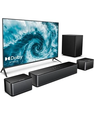 ULTIMEA D60 5.1 Dolby Atmos Soundbar mit kabellosem Subwoofer, Surround Lautsprecher - Bild 1 von 4