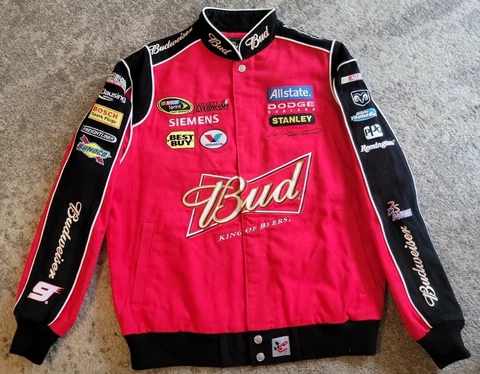 Kasey Kahne #9 NASCAR 2008 Budweiser Jacket Mens Size M New Without Tags Cover