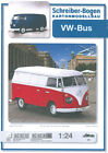 Kartonmodell VW-Bus 1:24 Schreiber Bogen