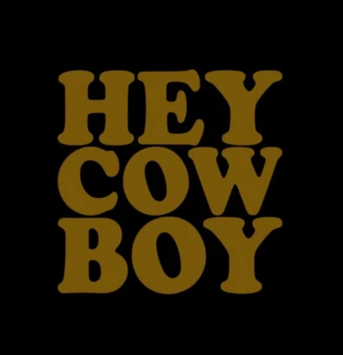 Hey Cowboy Vinyl Sticker decal GOLD GLOSS 10 x 10 cm - Image 1 of 2