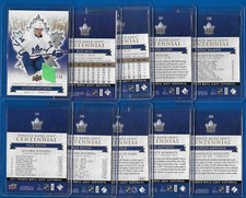 2017-18 TORONTO MAPLE LEAFS CENTENNIAL HOCKEY GOLD CARD /100 CARD 1-200 SEE LIST