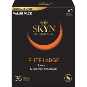 New SKYN Elite Large Non-Latex Lubricated Condoms, 36 Count - Picture 1 of 10