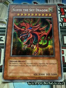 YUGIOH! Slifer the Sky Dragon GBI-001 Secret Rare DAMAGED - Picture 1 of 2