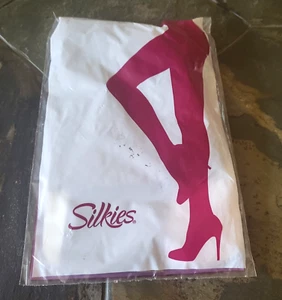 Size Queen/XL Vintage Silkies Ultra Control Top Honey Beige Panty Hose - Picture 1 of 2