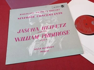 Mozart SINFONIA CONCERTANTE Heifetz Primrose 10" LP RCA LM-9802-E Germany nm - Bild 1 von 3