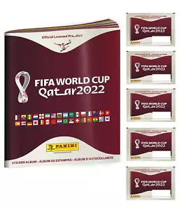 Álbum Panini Copa Mundial de la FIFA Qatar 2022 con 5 paquetes de pegatinas incluidos (suave - Imagen 1 de 1