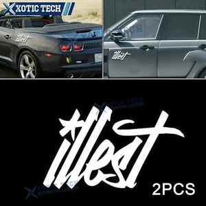 2x Euro Racing Style Fatlace ILLEST Symbol Stickers Decal Durable Easy Peel - Picture 1 of 5