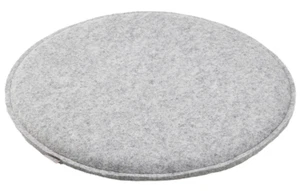 Filz Sitz Kissen Stuhl Bank Auflage Stuhlkissen  rund  Ø 33 hell grau meliert - Bild 1 von 2