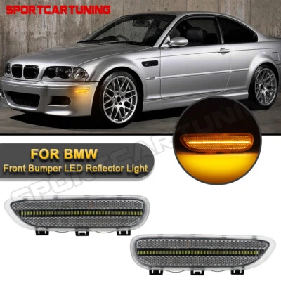LED Bumper Side Marker Reflector Light For 99-03 BMW E46 2D Coupe 2001-06 E46 M3 - Imagem 1 de 4