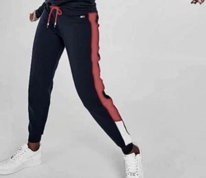 Tommy Hilfiger Sport Side-Striped Jogger Sweat Pants in Black Size M - Picture 1 of 7