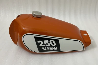 Yamaha XT 250 3Y3 4Y1 Tanque de combustible de gasolina de aleación pintada naranja + Tapa 1980-1990 | Ajuste Foto 1 de 4