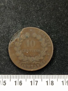 PIECE FAUTEE 10 CENTIMES CERES 1889 A MANQUE DE MATIERE - REF11466JB - Picture 1 of 2