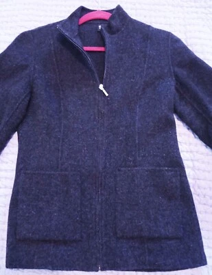Chaqueta Alexandra Bartlett 100% Lana Gris Oscuro Cremallera Talla PM Foto 1 de 4