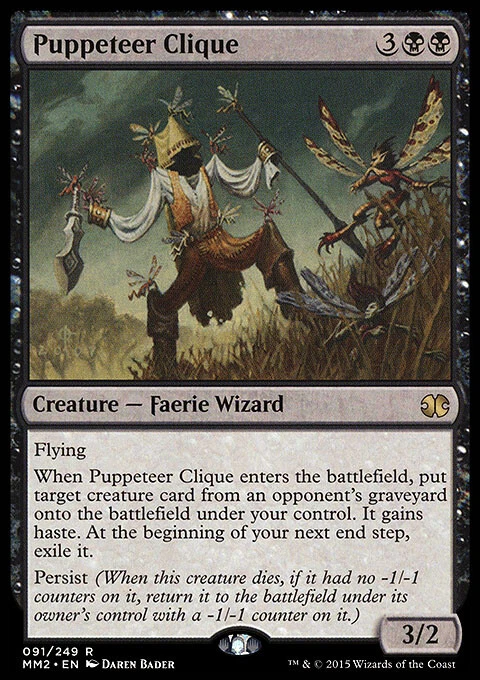 PUPPETEER CLIQUE NM Modern Masters 2015 mtg Black - Faerie Wizard Rare - Image 1 of 1