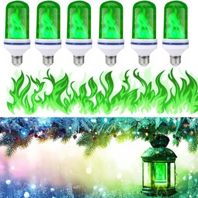 6Pcs LED Fires Effect Light Bulb 4 Mode Fire Light Bulbs Holiday Party Festival - Image 1 of 4