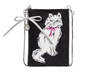 🌸 Kate Spade Whiskers Cat Crystal NS North South Umhängetasche Handtasche - Bild 1 von 5