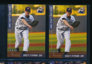 Lot (2) 2010 Grandstand #45 Marty Popham Lake County Captains (FS33) SWSW6