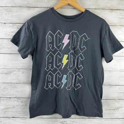 Рубашка женская AC/DC большая рок-группа концертный тур серая Thunderstruck Lightning - Изображение 1 из 4