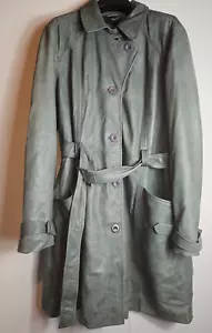 OAKWOOD – Ledermantel Trenchcoat Lederjacke Echtleder graugrün/dunkelgrün Gr XXL - Bild 1 von 13