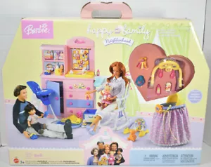 2003 Mattel BARBIE HAPPY FAMILY NEIGHBORHOOD NURSERY PLAYSET NEW NIB Sealed NRFB - Picture 1 of 11