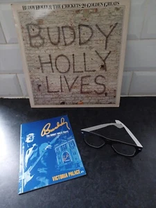 BUDDY HOLLY "20 GOLDEN GREATS"LP (1978) MCTV1 + SOUVENIR PROGRAMME & GLASSES EX - Picture 1 of 3