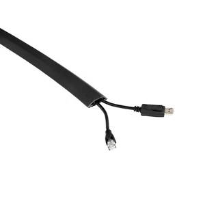 Floor Cord Wire Cable Cover Protector Rubber Black Self Adhesive  - Picture 1 of 7