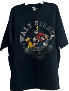 Walt Disney World XL T Shirt American Originals Pluto Mickey Goofy Donald Vtg - Picture 1 of 8
