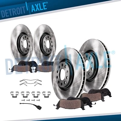 Front Rear Brake Rotors Ceramic Pads for Audi A3 Quattro Volkswagen Passat CC - Image 1 of 4