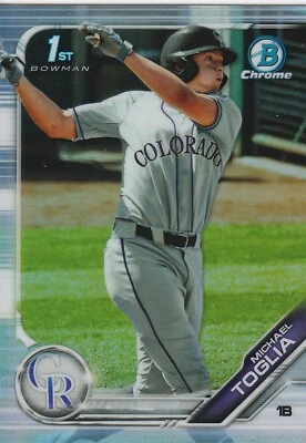 Michael Toglia 2019 1st Bowman Chrome Refractor BDC-64 Quantity Available - Image 1 of 4