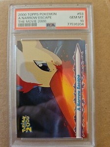 Topps Pokemon the Movie 2000 - #53 A Narrow Escape PSA 10 - Pop 2!