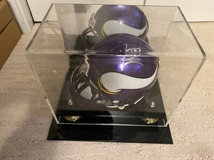 Sidney Rice Autographed Mini Helmet With Display Case Minnesota Vikings - Picture 1 of 2