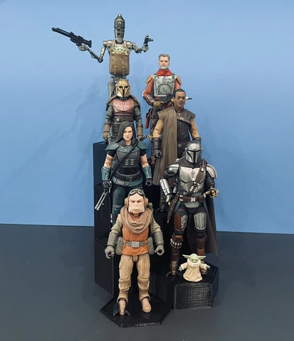 Star Wars Black Series 6 Inch 6 Tier Display Base With Stands Cover