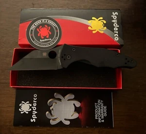 Spyderco Knives Yojimbo 2 All Black G-10 S30V Stainless C85GPBBK2 Pocket Knife - Picture 1 of 7