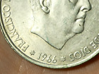 1966 (68) Spagna Spagnola 100 PTAS Moneta Cento Pesetas Argento #TS29