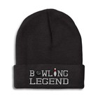 Speedy Pros Beanies for Men Bowling Legend One Size, Black Design Only