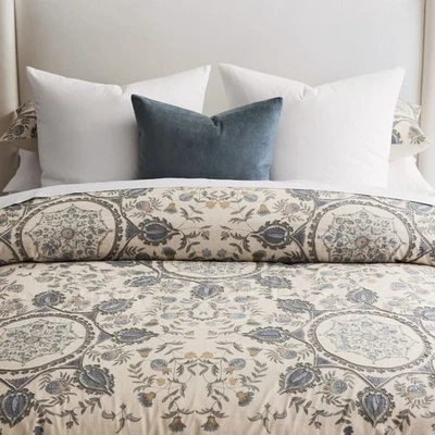Pottery Barn Lilah Suzani Duvet Cover Full / Queen Floral Embroidered NEW - Image 1 of 4