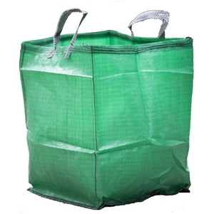 15 X 120L GREEN GARDEN WASTE BAG POLYPROPYLENE ORGANIC MATERIAL REFUSE SACK BIN - Picture 1 of 2