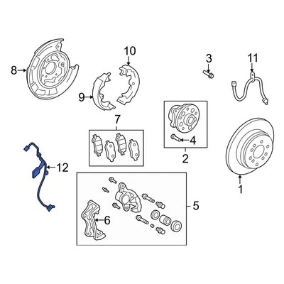 For Toyota Venza 2009-2015 Toyota 895460T011 Rear Left ABS Wheel Speed Sensor Foto 1 de 2