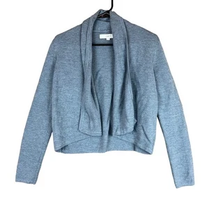 Ann Taylor Womens Sweater Gray Shrug Cardigan Merino Wool Blend Open Front M - Picture 1 of 13