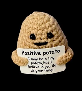 Crochet Emotional Support Positive Potato 🥔 Cute Fun! - Picture 1 of 6